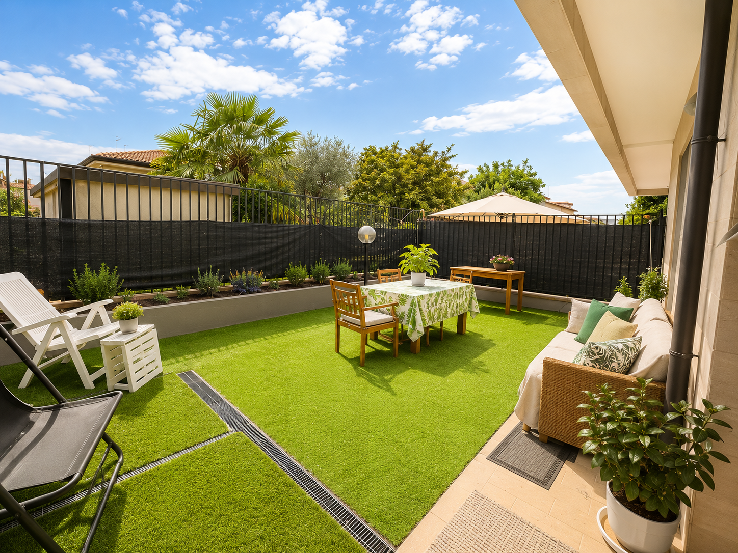 2 locali con giardino privato